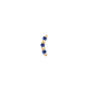 Bitsy Gold Threadless Earring with Blue Grey CZ in Yellow Gold - Ember Body Jewelry