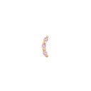 Bitsy Gold Threadless Earring with Pink CZ in Yellow Gold - Ember Body Jewelry