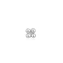 4 Bead Square Threadless End White Gold - Ember Body Jewelry