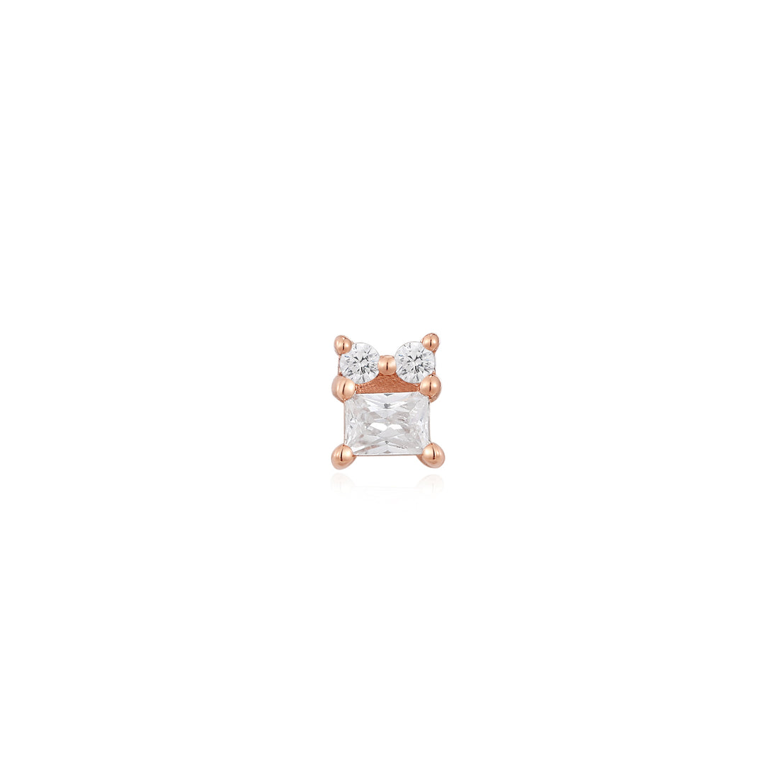 Bam Bam Threadless Earring Rose Gold - Ember Body Jewelry