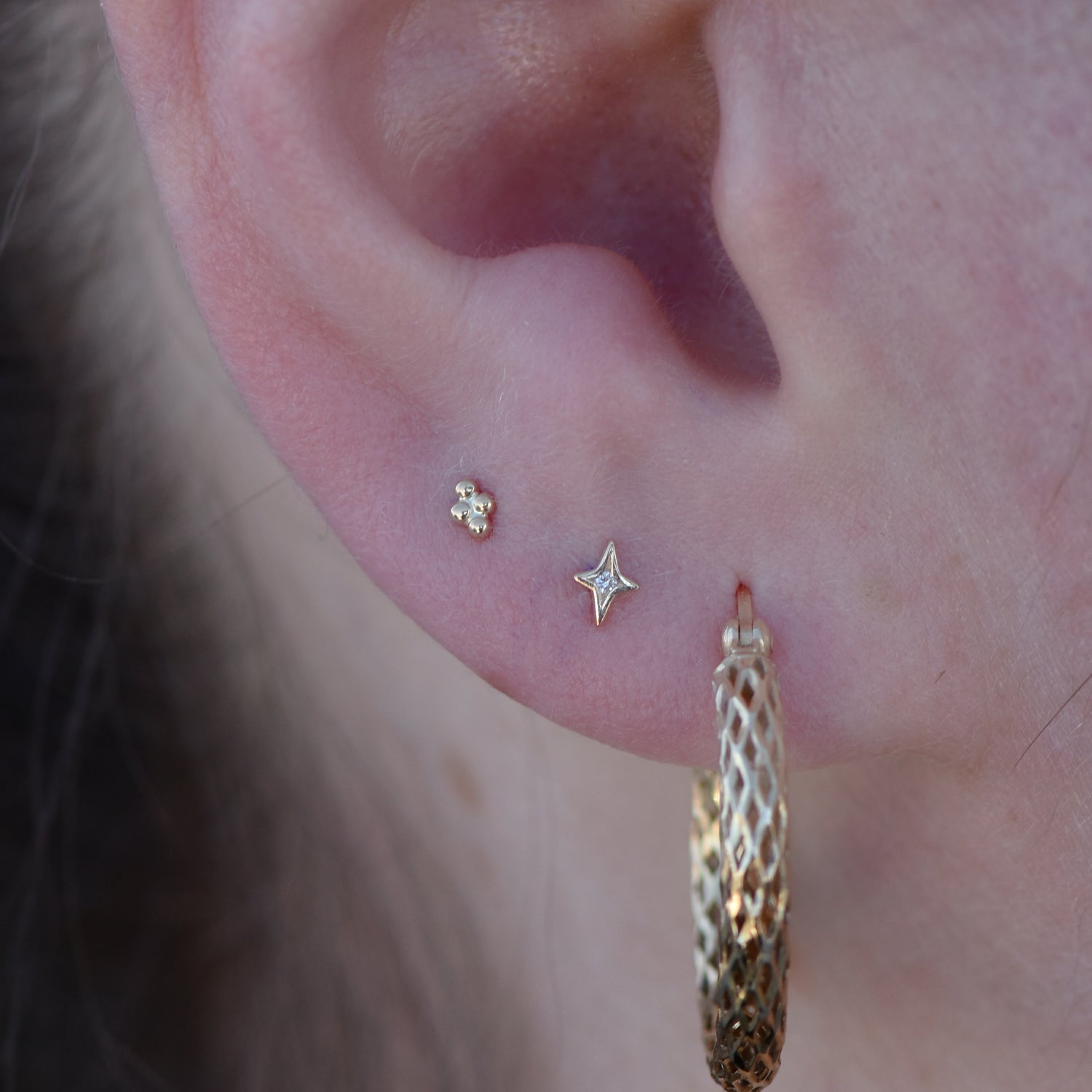 4 Bead Rhombus - Threadless End