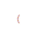 Bitsy Gold Threadless Earring with Pink CZ in Rose Gold - Ember Body Jewelry