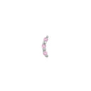 Bitsy Gold Threadless Earring with Pink CZ in White Gold - Ember Body Jewelry