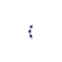 Bitsy Gold Threadless Earring with Blue Grey CZ in White Gold - Ember Body Jewelry