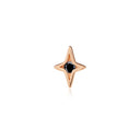 Divinity Threadless End Rose Gold Black Diamond - Ember Body Jewelry