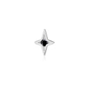 Divinity Threadless End White Gold Black Diamond - Ember Body Jewelry