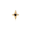 Divinity Threadless End Yellow Gold Black Diamond - Ember Body Jewelry