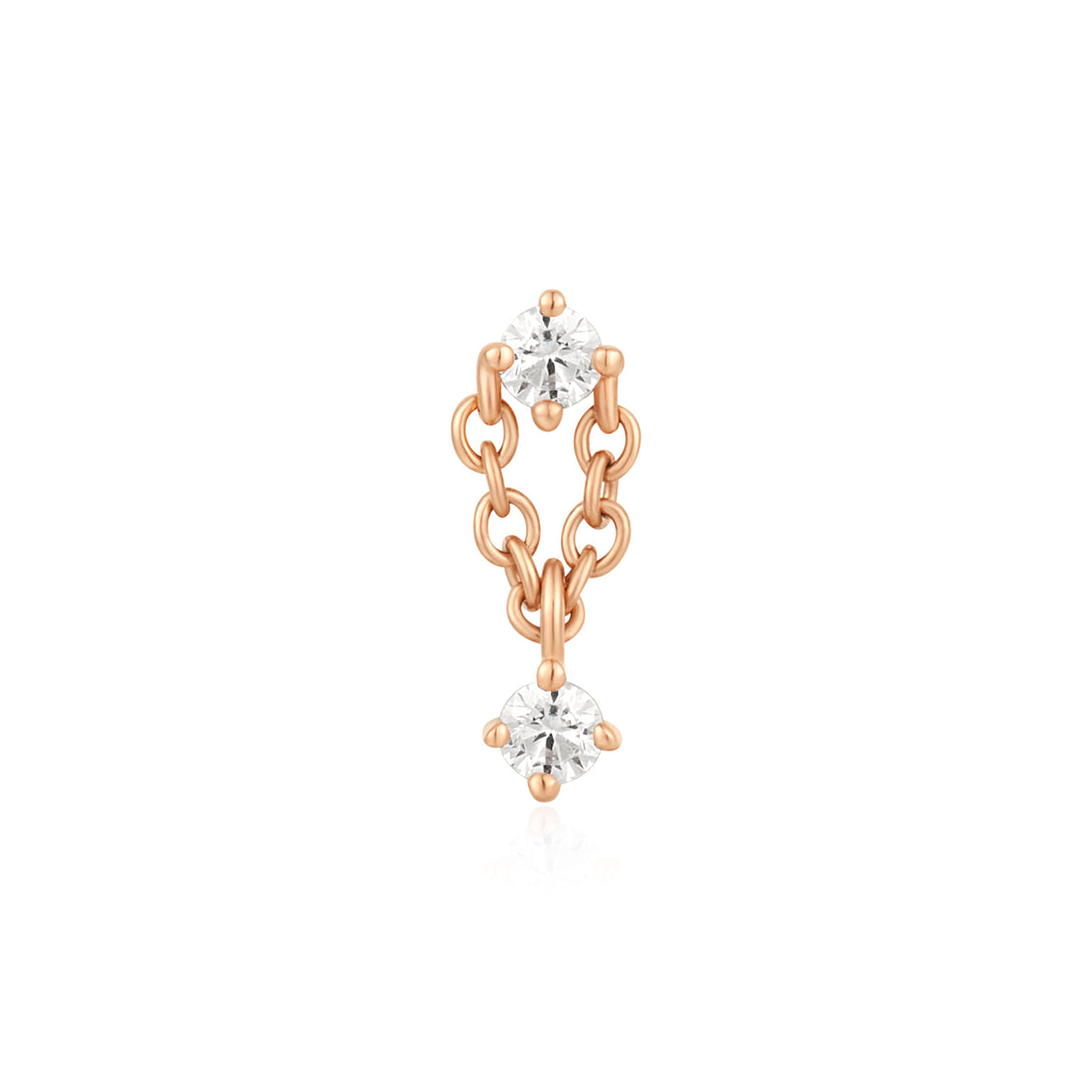 Linked Up Threadless End Rose Gold - Ember Body Jewelry