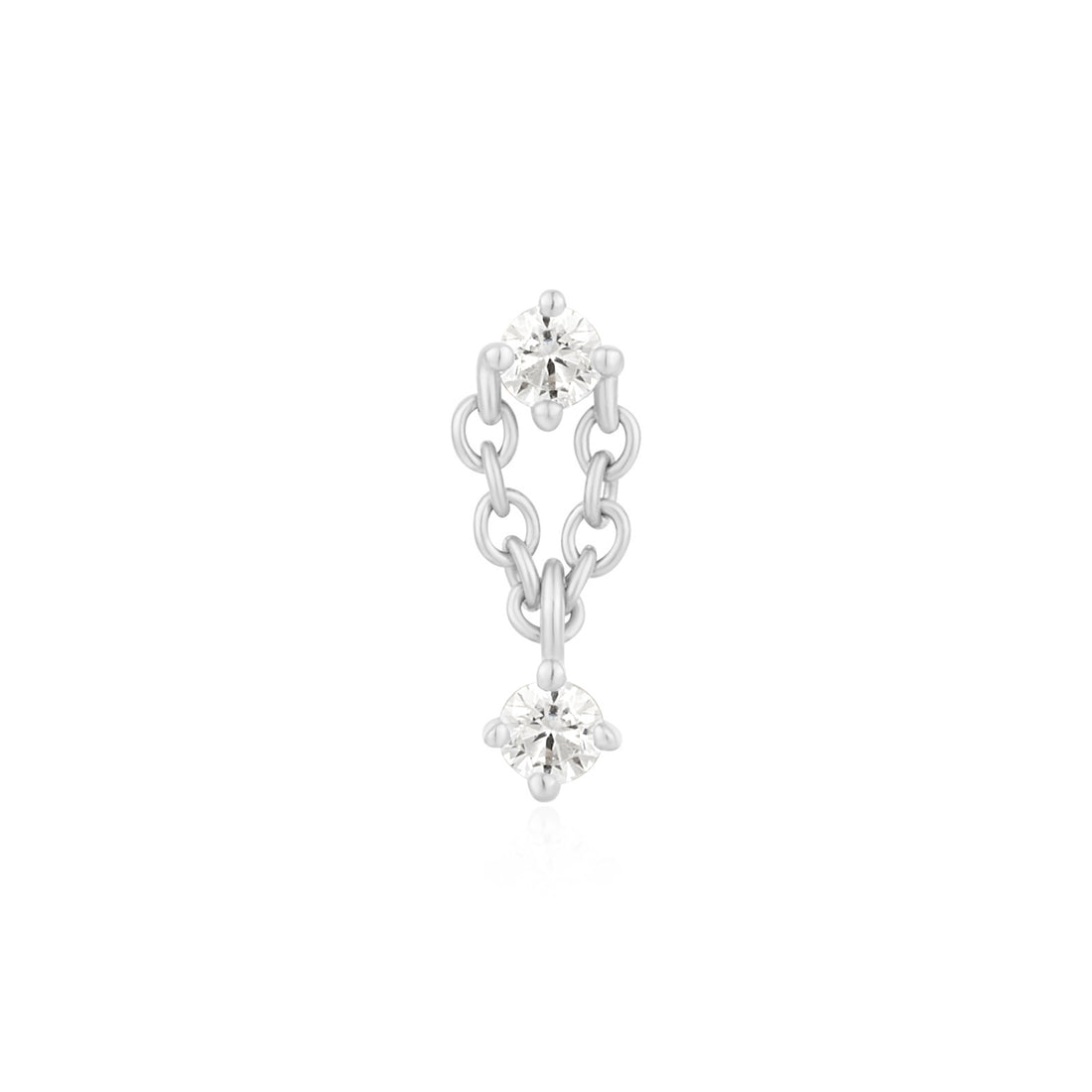 Linked Up Threadless End White Gold - Ember Body Jewelry