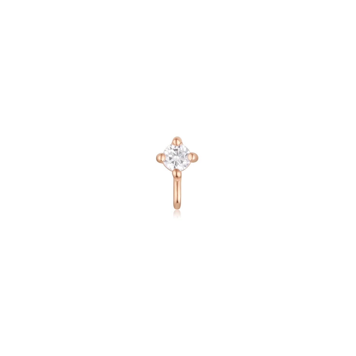 Prong Set CZ with Jump Ring - Threadless End