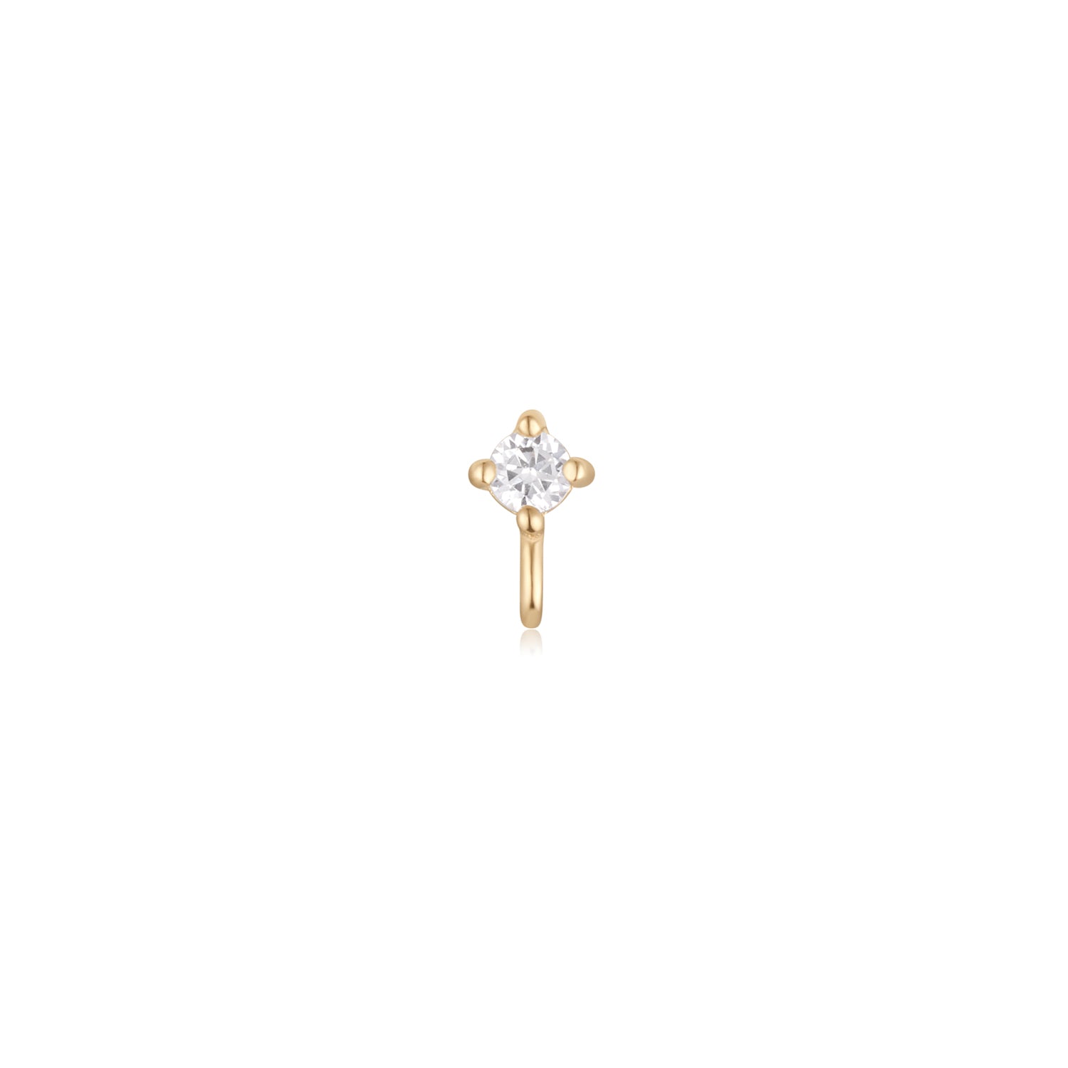 Prong Set CZ with Jump Ring - Threadless End