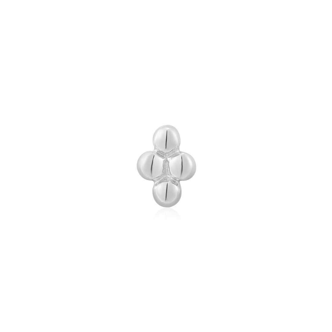 4 Bead Rhombus Gold Threadless End White Gold - Ember Body Jewelry